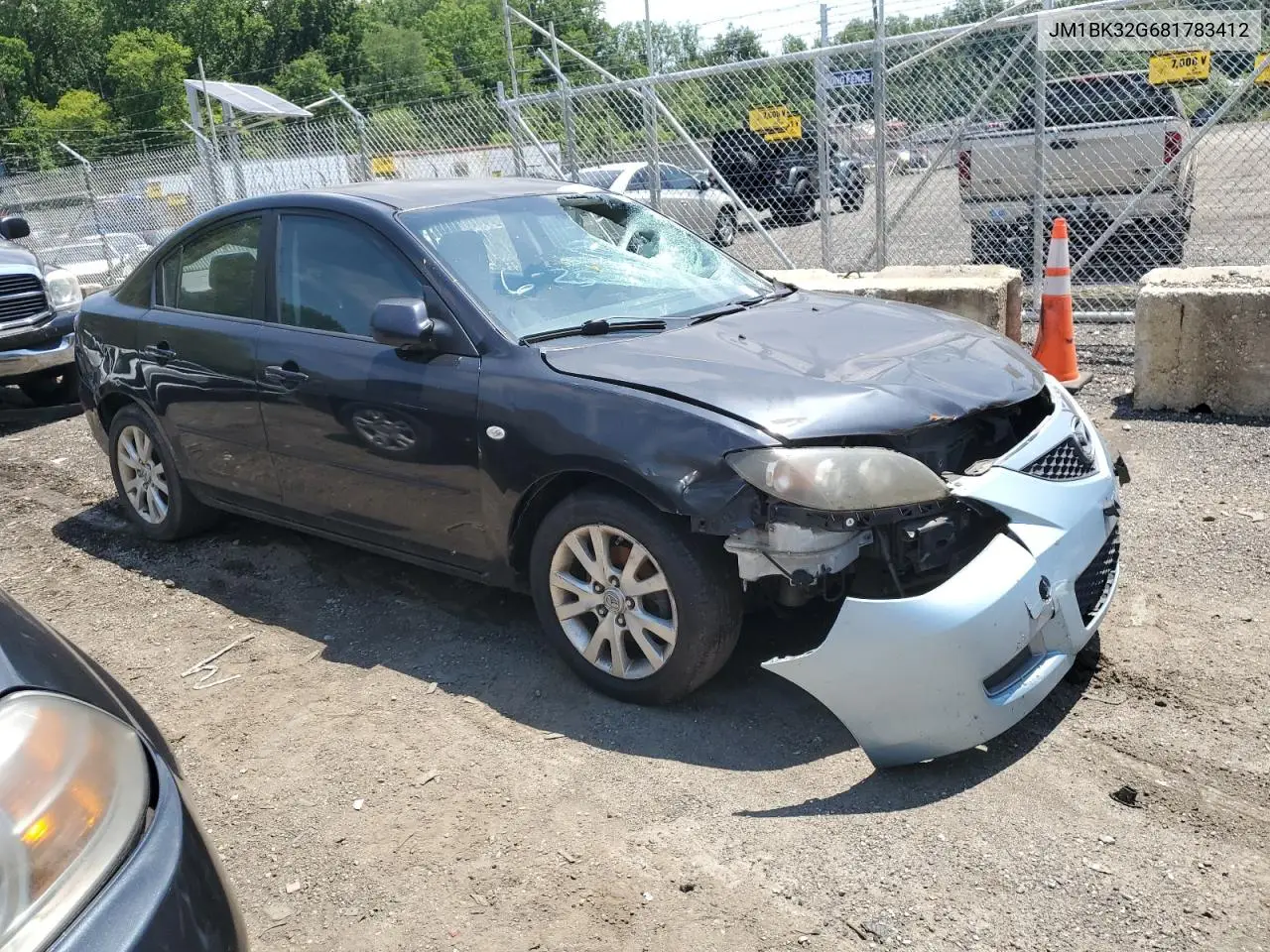 2008 Mazda 3 I VIN: JM1BK32G681783412 Lot: 62685815