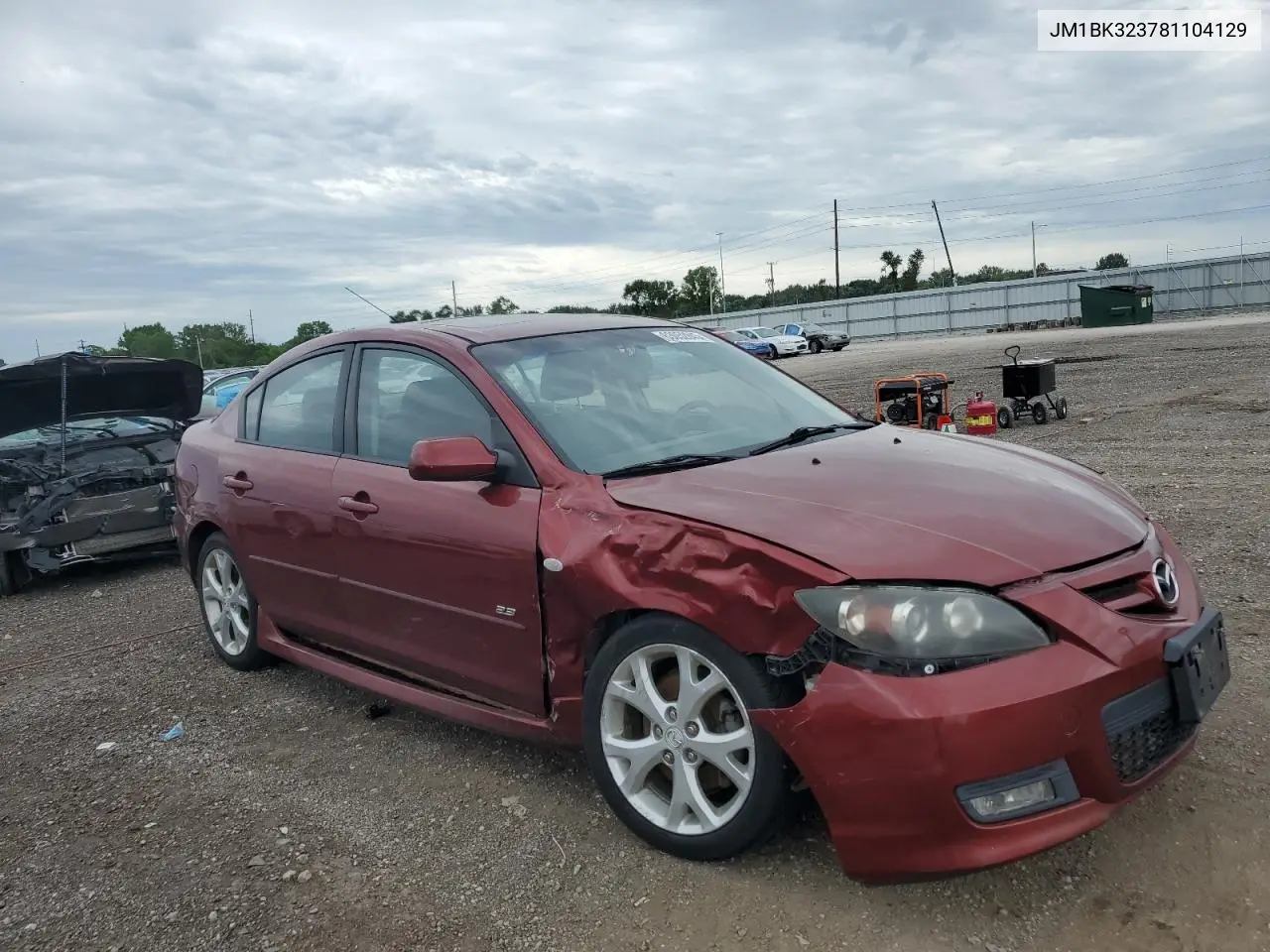 2008 Mazda 3 S VIN: JM1BK323781104129 Lot: 63052845