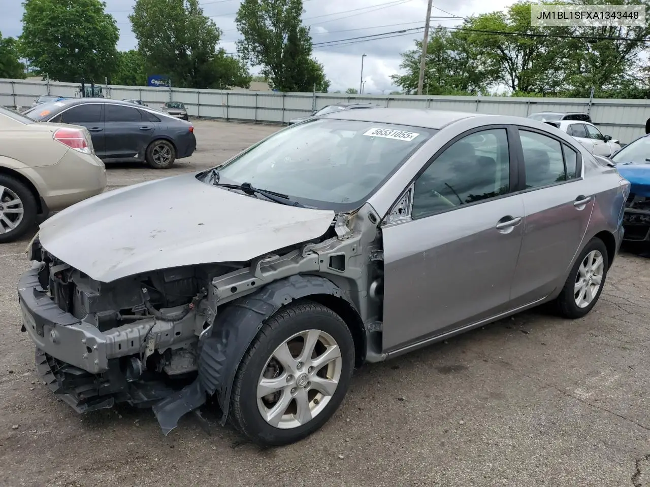 2010 Mazda 3 I VIN: JM1BL1SFXA1343448 Lot: 56531055