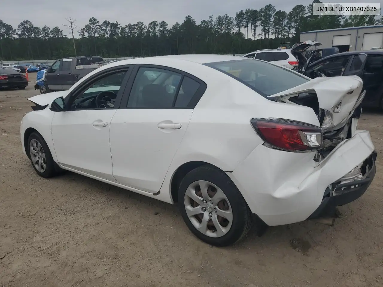 2011 Mazda 3 I VIN: JM1BL1UFXB1407325 Lot: 56146895