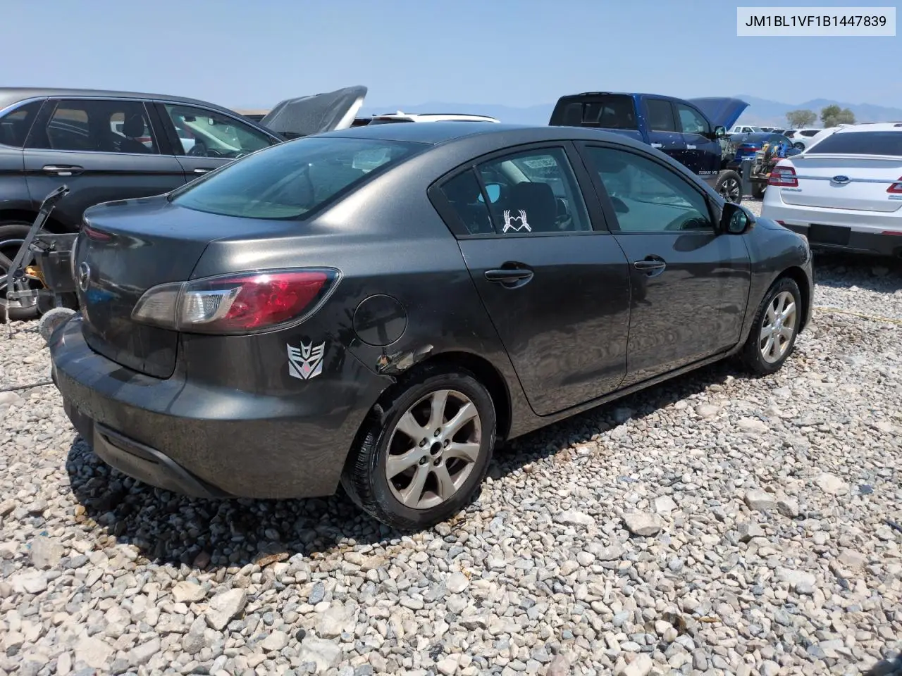 2011 Mazda 3 I VIN: JM1BL1VF1B1447839 Lot: 62580125
