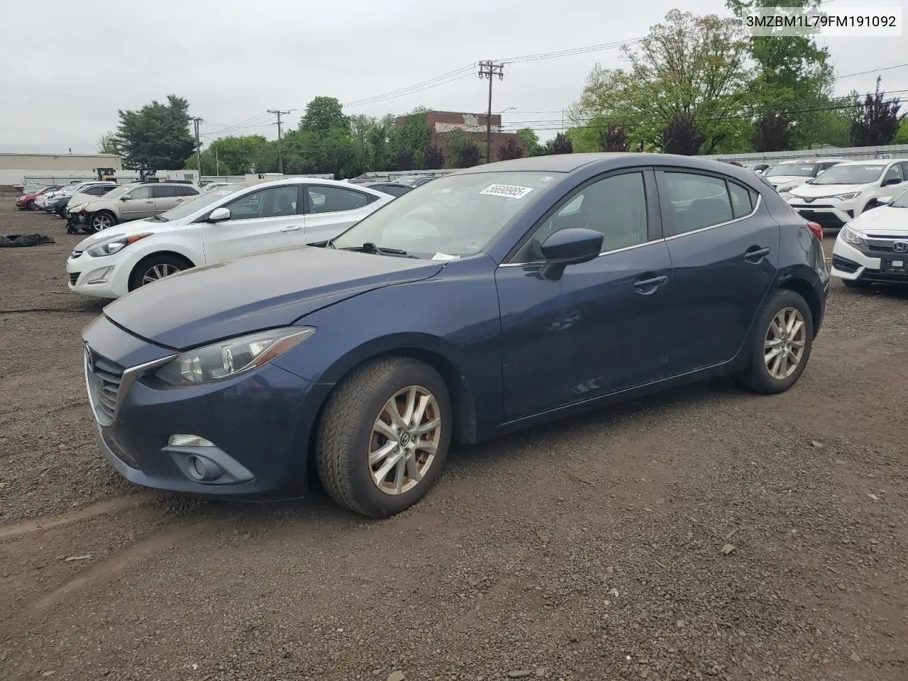 2015 Mazda 3 Touring VIN: 3MZBM1L79FM191092 Lot: 56698985