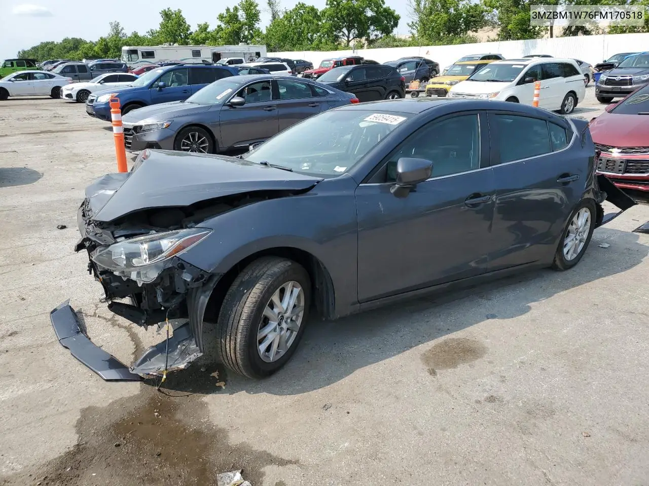 2015 Mazda 3 Grand Touring VIN: 3MZBM1W76FM170518 Lot: 59059415