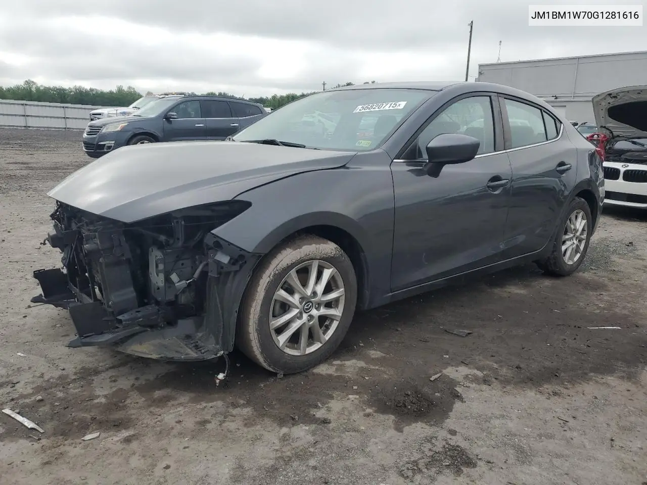 2016 Mazda 3 Touring VIN: JM1BM1W70G1281616 Lot: 56820715