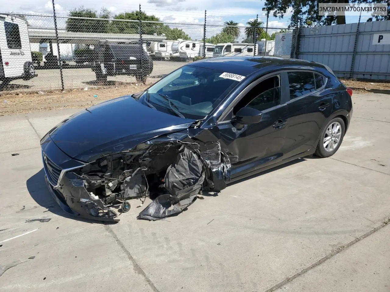 2016 Mazda 3 Touring VIN: 3MZBM1M70GM319753 Lot: 56988145