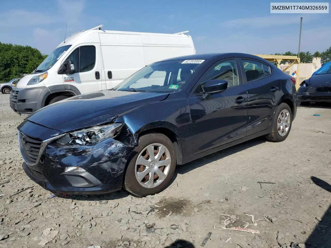 2016 Mazda 3 Sport VIN: 3MZBM1T74GM326559 Lot: 62702085