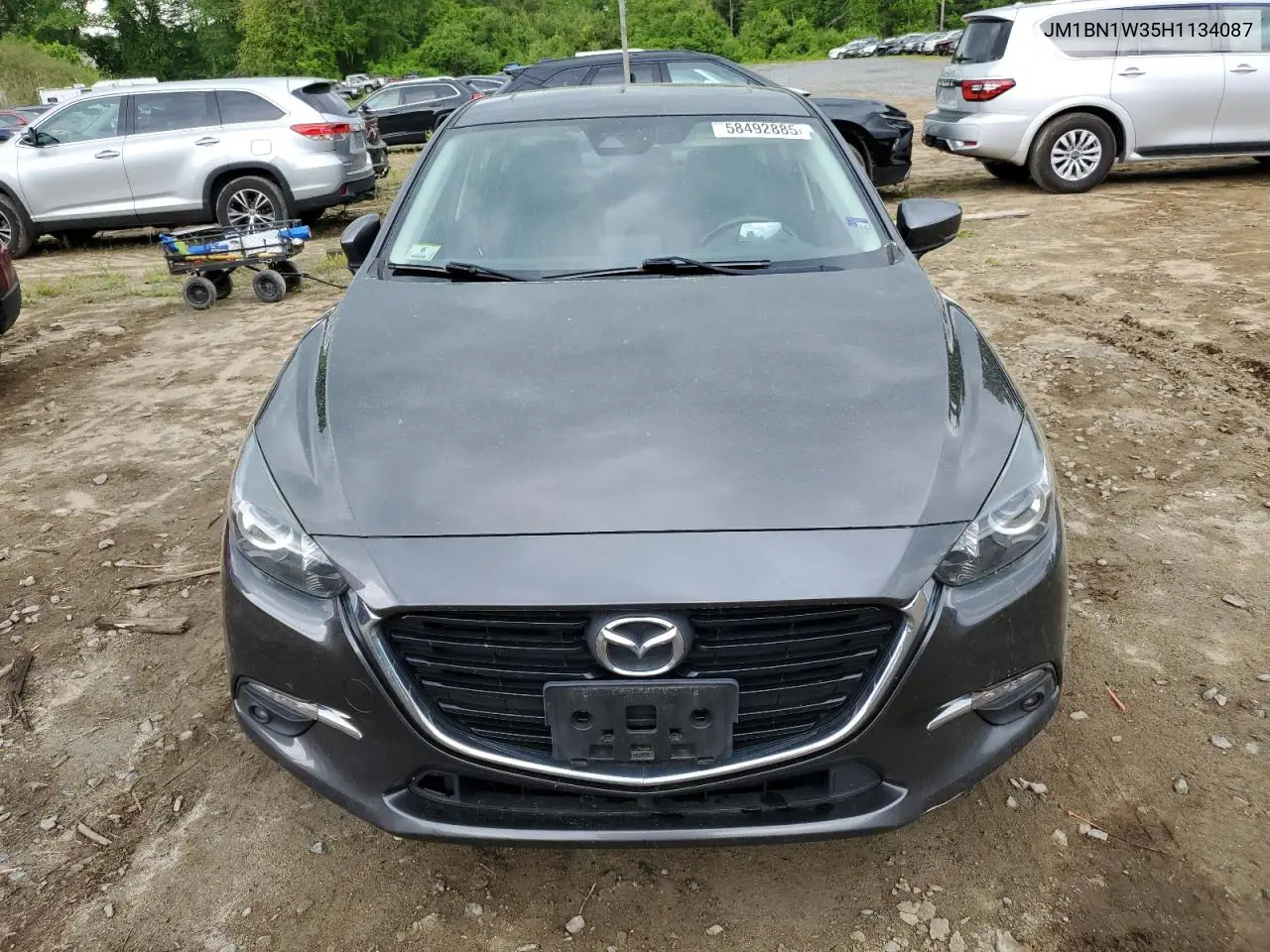 2017 Mazda 3 Grand Touring VIN: JM1BN1W35H1134087 Lot: 58492885