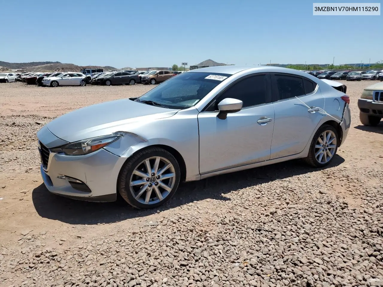 2017 Mazda 3 Touring VIN: 3MZBN1V70HM115290 Lot: 62718165