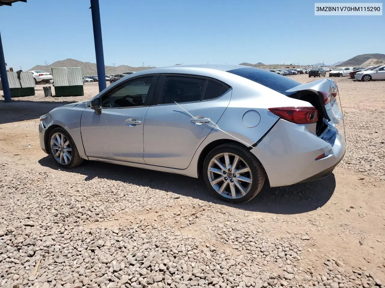 2017 Mazda 3 Touring VIN: 3MZBN1V70HM115290 Lot: 62718165