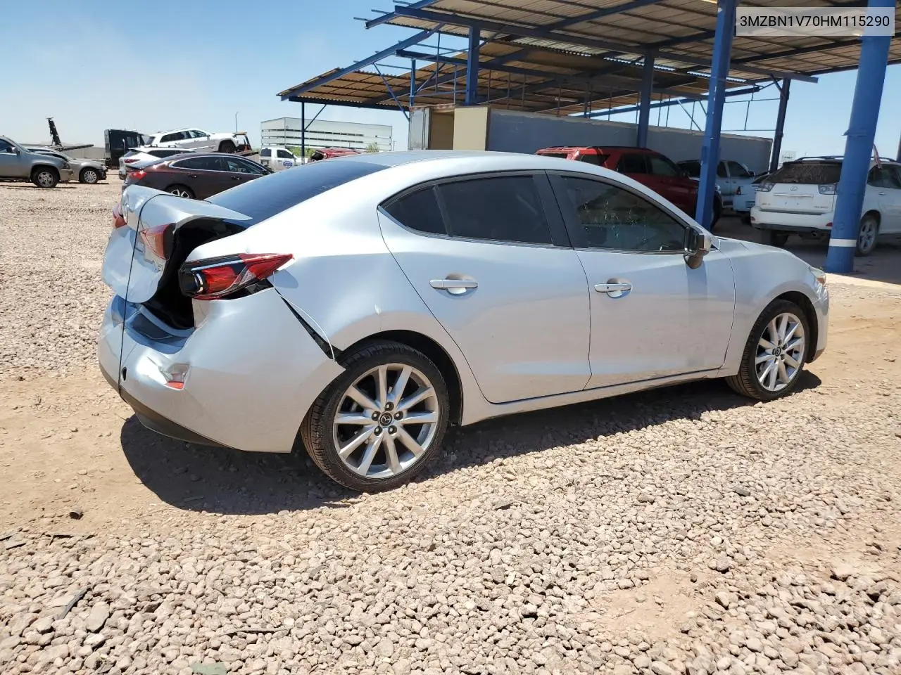 2017 Mazda 3 Touring VIN: 3MZBN1V70HM115290 Lot: 62718165
