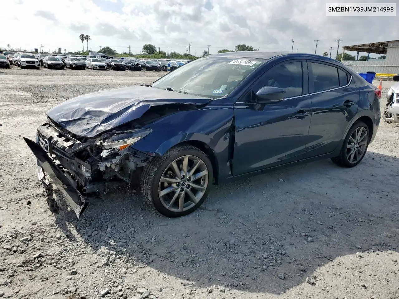 2018 Mazda 3 Touring VIN: 3MZBN1V39JM214998 Lot: 61764465