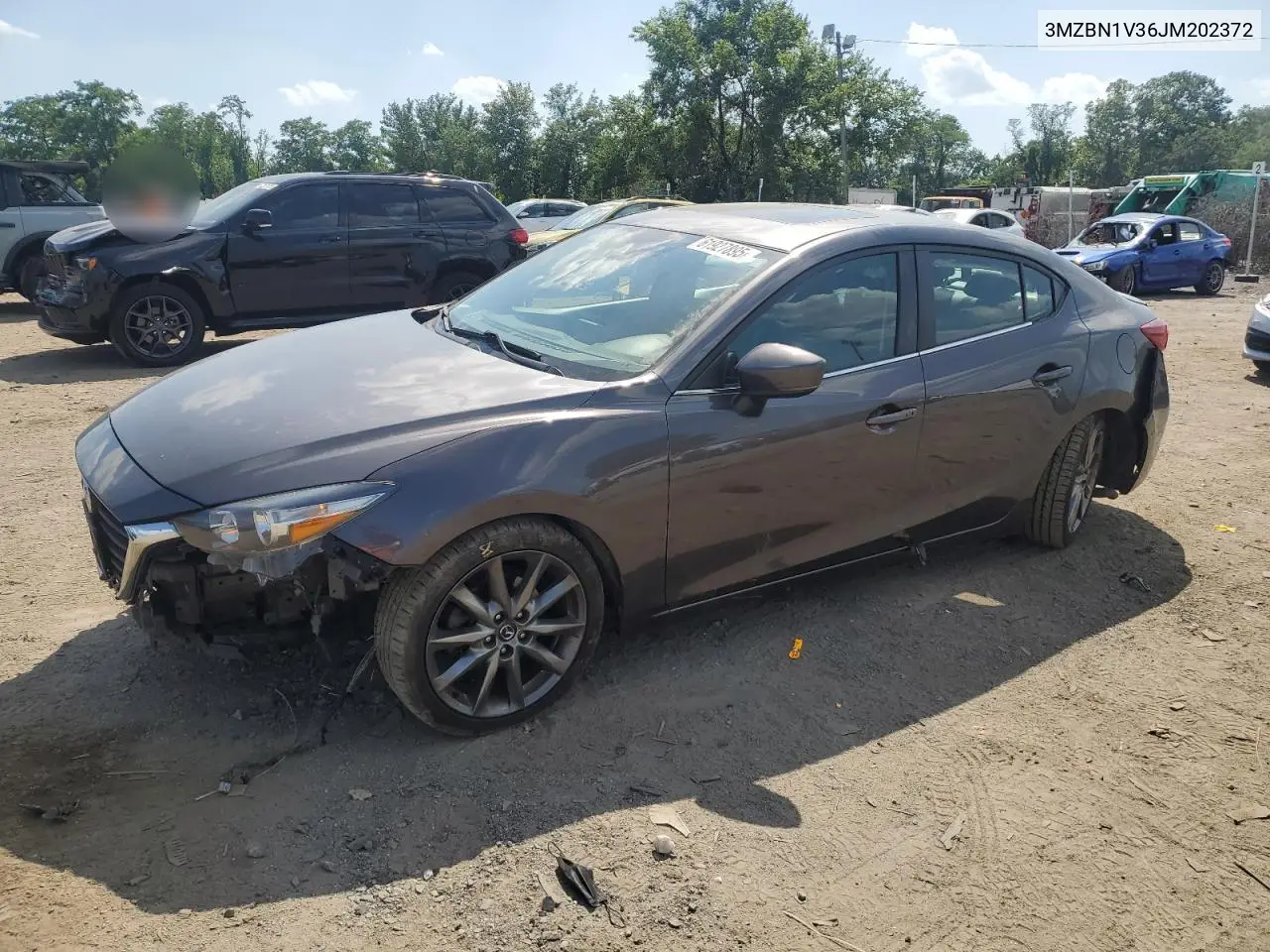 2018 Mazda 3 Touring VIN: 3MZBN1V36JM202372 Lot: 61927895