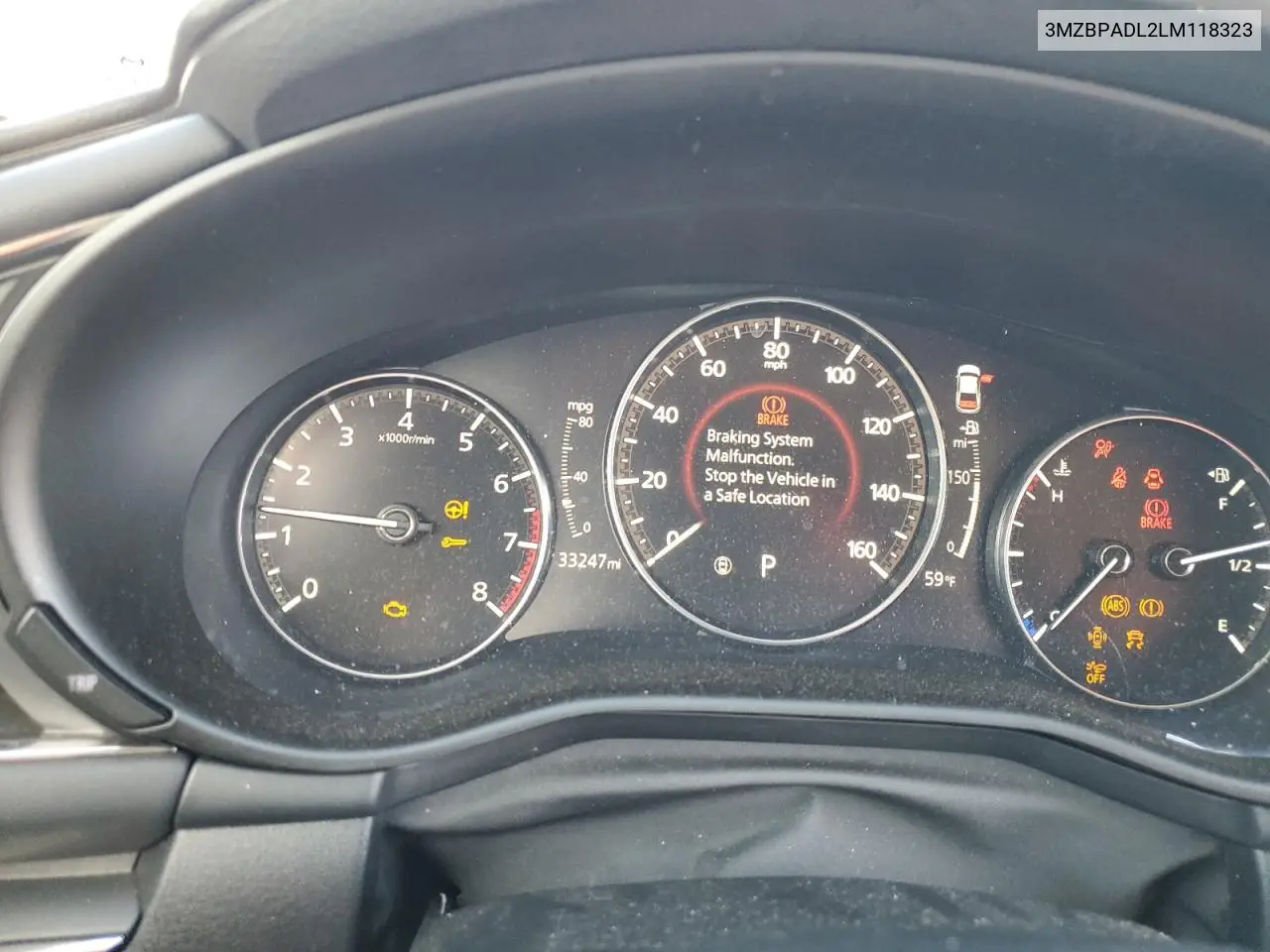 2020 Mazda 3 Preferred VIN: 3MZBPADL2LM118323 Lot: 55537125