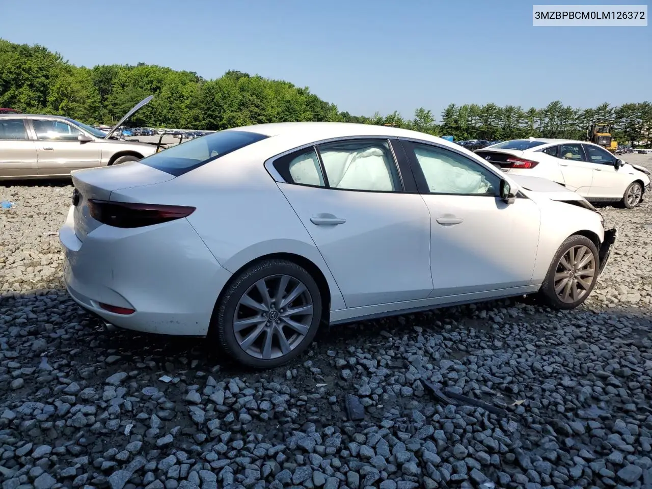 2020 Mazda 3 Select VIN: 3MZBPBCM0LM126372 Lot: 61620205
