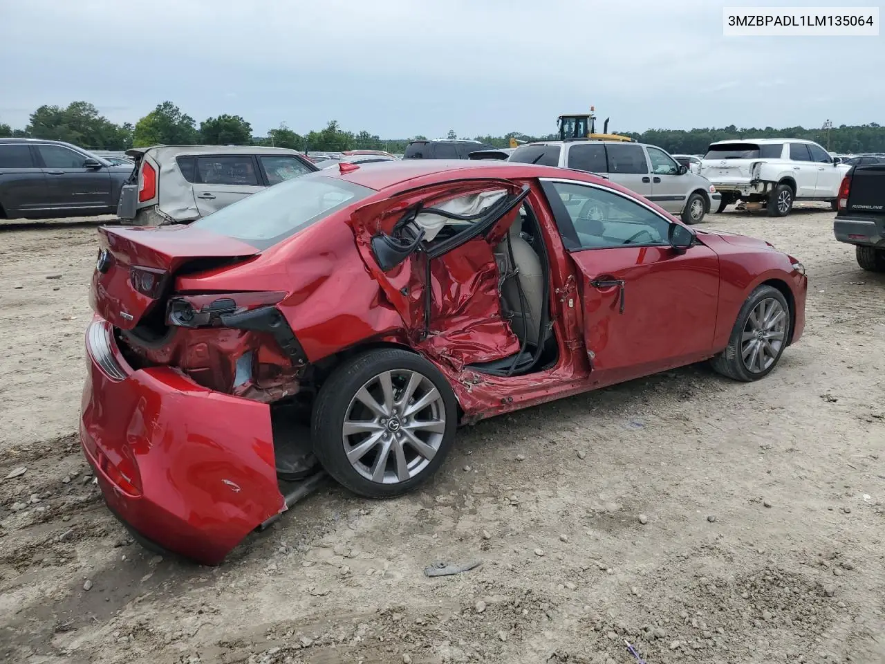 2020 Mazda 3 Preferred VIN: 3MZBPADL1LM135064 Lot: 62384945
