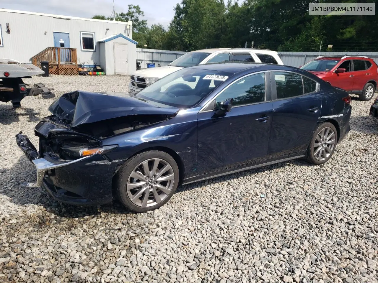2020 Mazda 3 Preferred VIN: JM1BPBDM4L1171149 Lot: 64123655