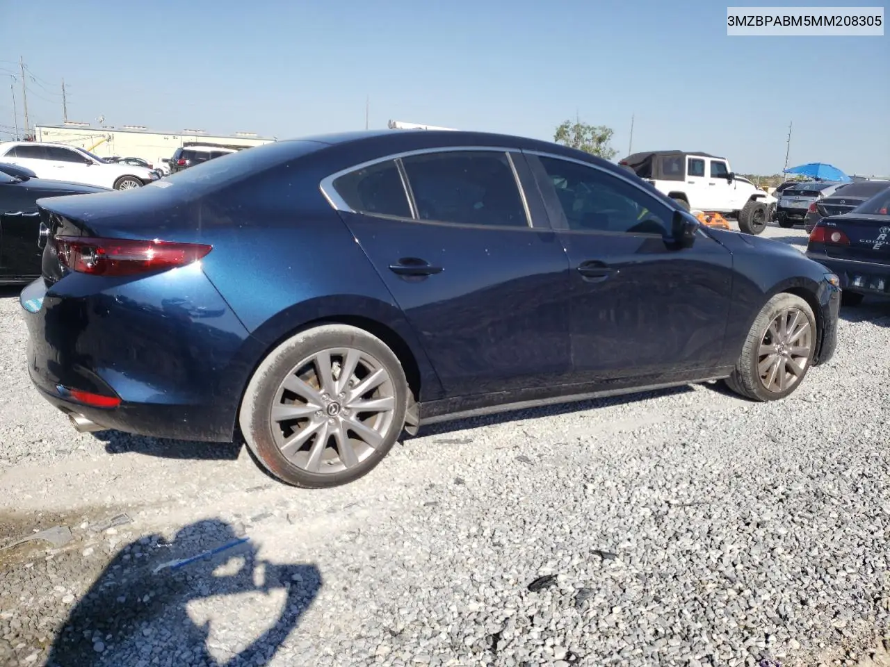 2021 Mazda 3 Select VIN: 3MZBPABM5MM208305 Lot: 53282645