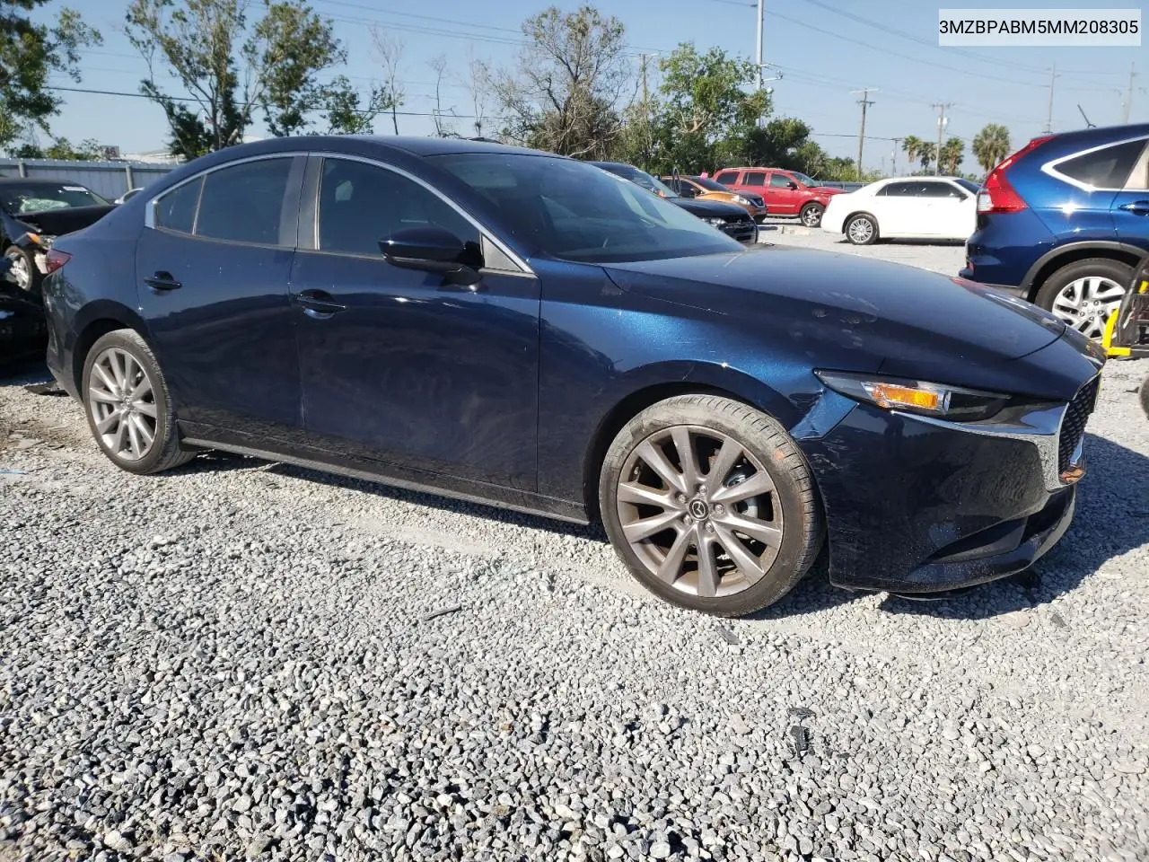 2021 Mazda 3 Select VIN: 3MZBPABM5MM208305 Lot: 53282645