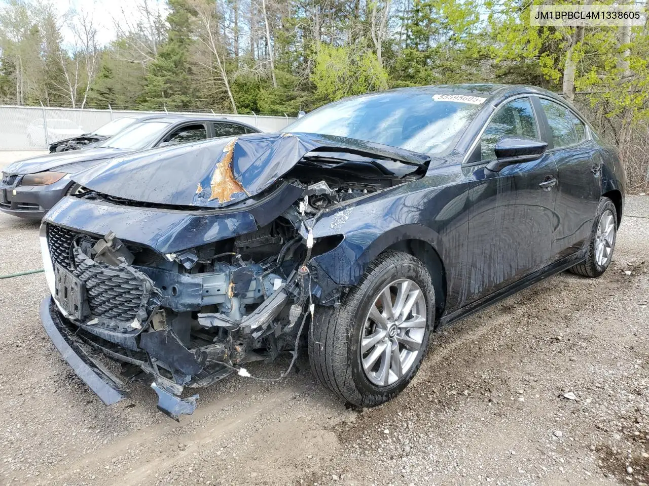 2021 Mazda 3 Preferred VIN: JM1BPBCL4M1338605 Lot: 55595605
