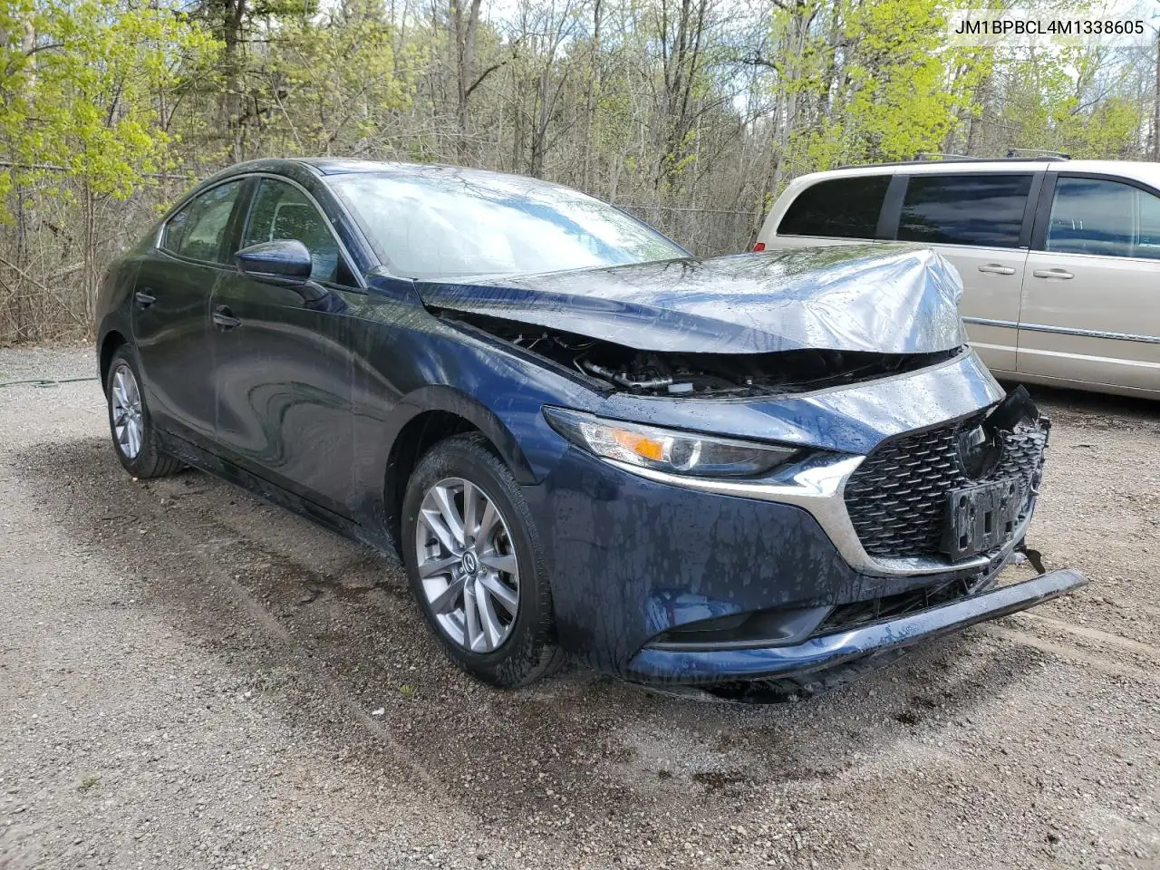 2021 Mazda 3 Preferred VIN: JM1BPBCL4M1338605 Lot: 55595605