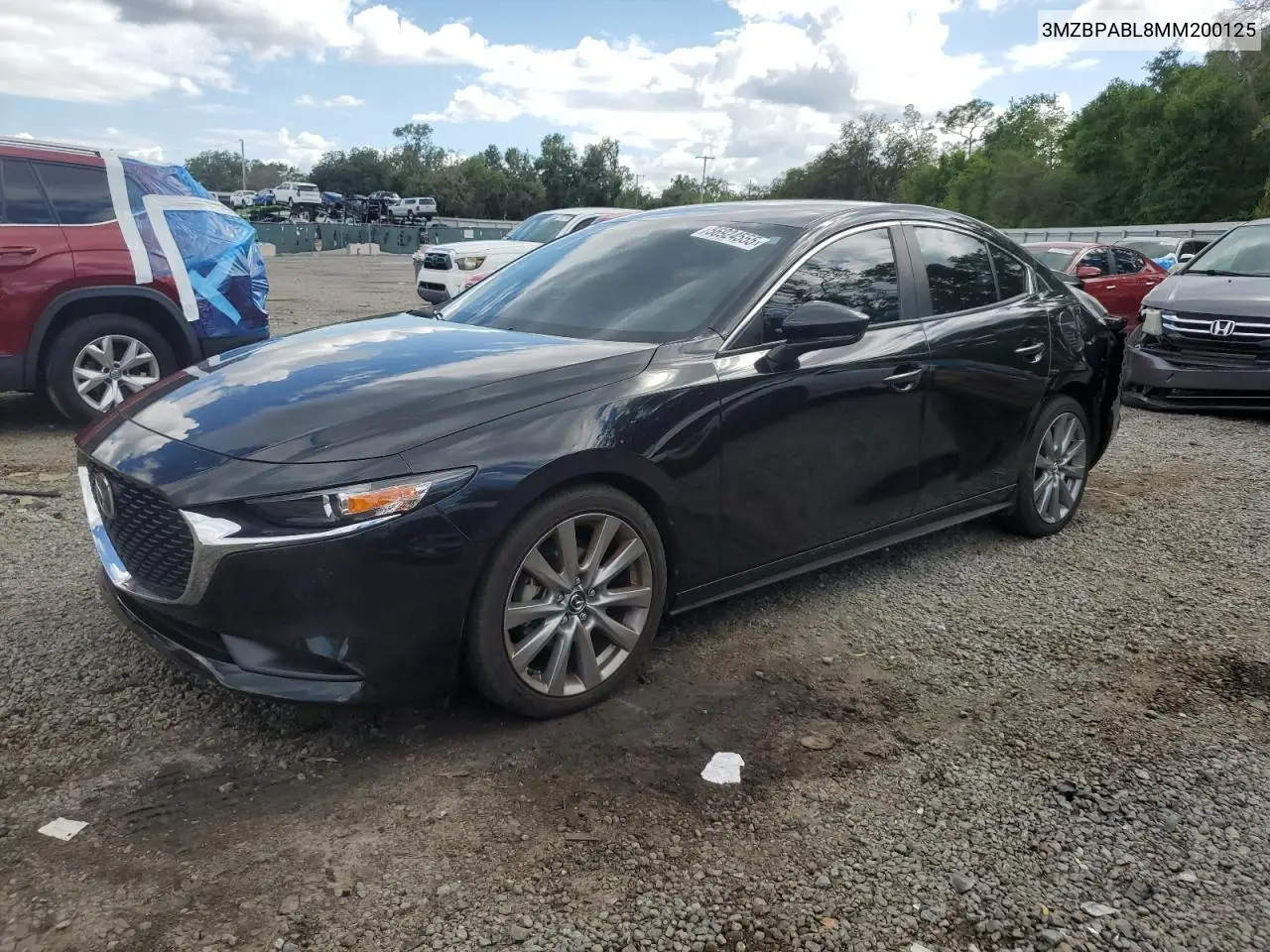 2021 Mazda 3 Select VIN: 3MZBPABL8MM200125 Lot: 56924555
