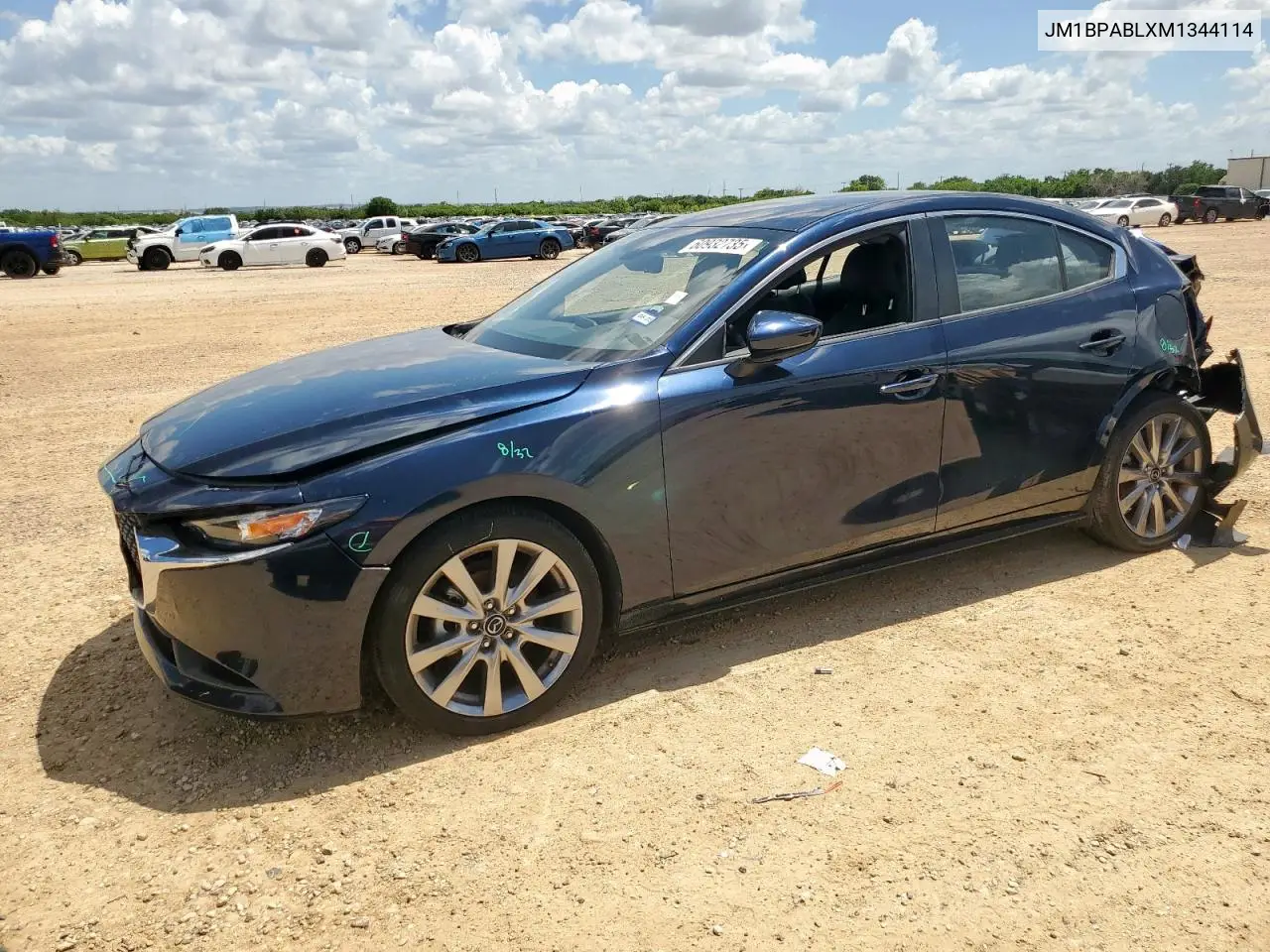 2021 Mazda 3 Select VIN: JM1BPABLXM1344114 Lot: 60932735