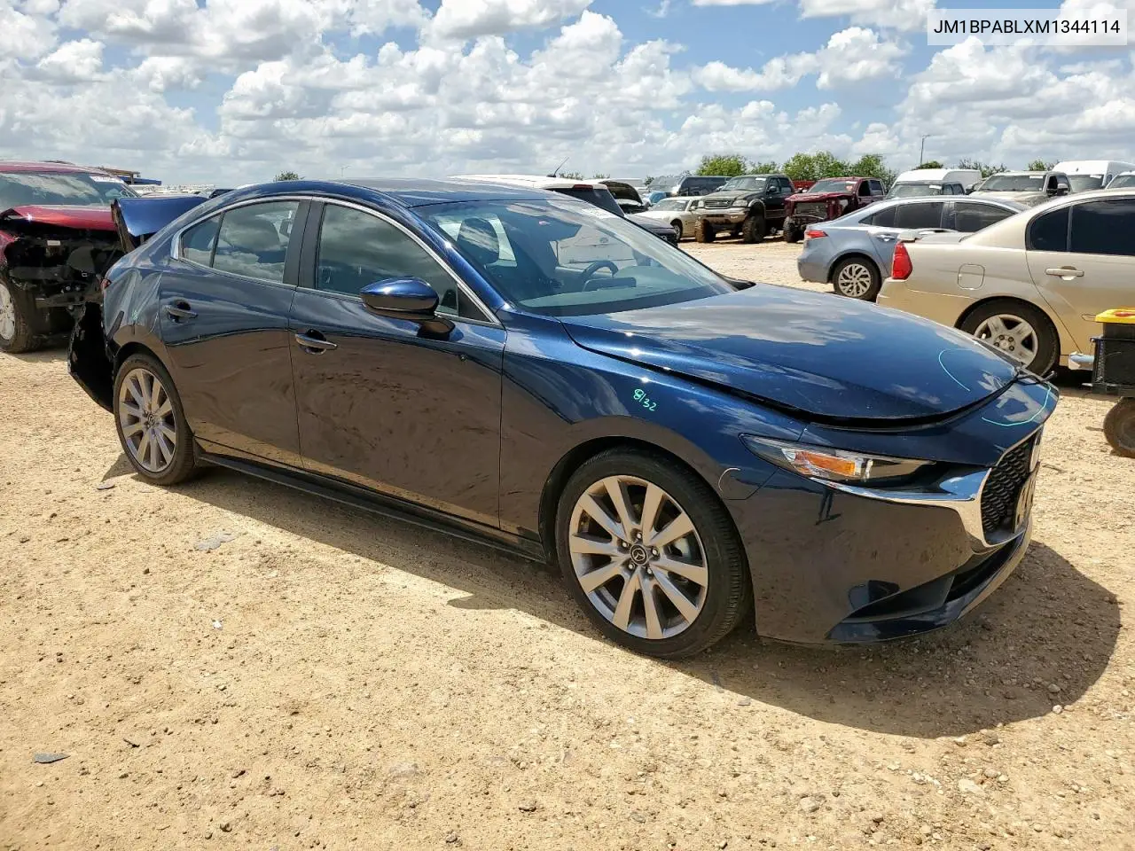 2021 Mazda 3 Select VIN: JM1BPABLXM1344114 Lot: 60932735