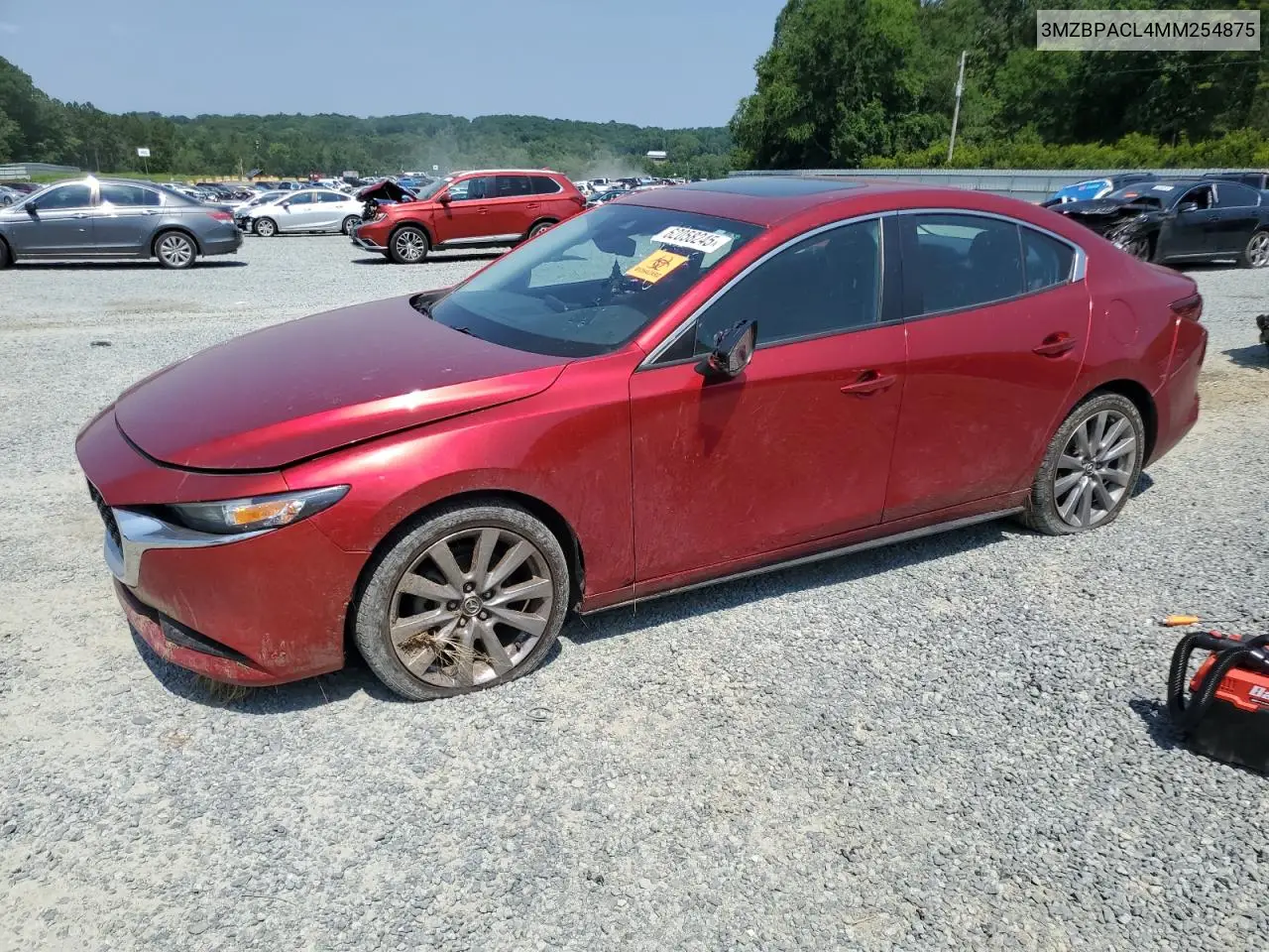 2021 Mazda 3 Preferred VIN: 3MZBPACL4MM254875 Lot: 62058245