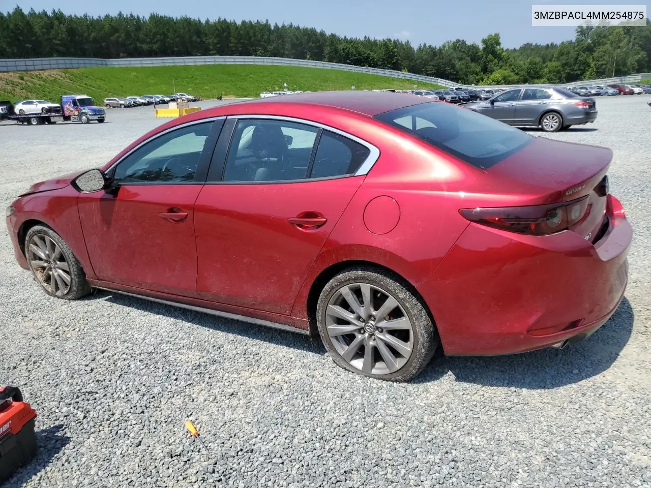 2021 Mazda 3 Preferred VIN: 3MZBPACL4MM254875 Lot: 62058245