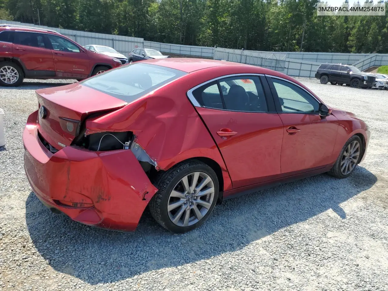 2021 Mazda 3 Preferred VIN: 3MZBPACL4MM254875 Lot: 62058245