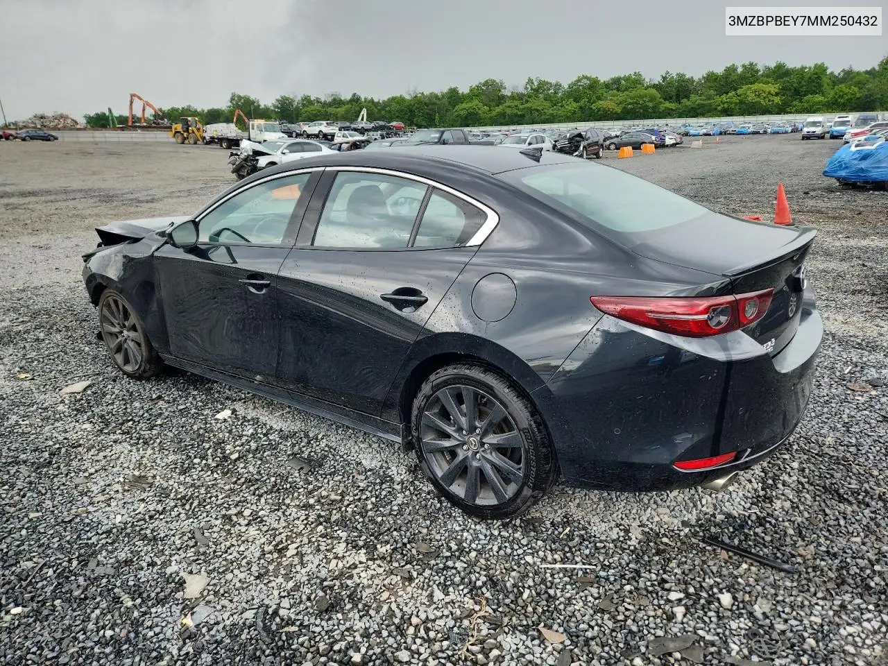 2021 Mazda 3 Premium Plus VIN: 3MZBPBEY7MM250432 Lot: 62285295