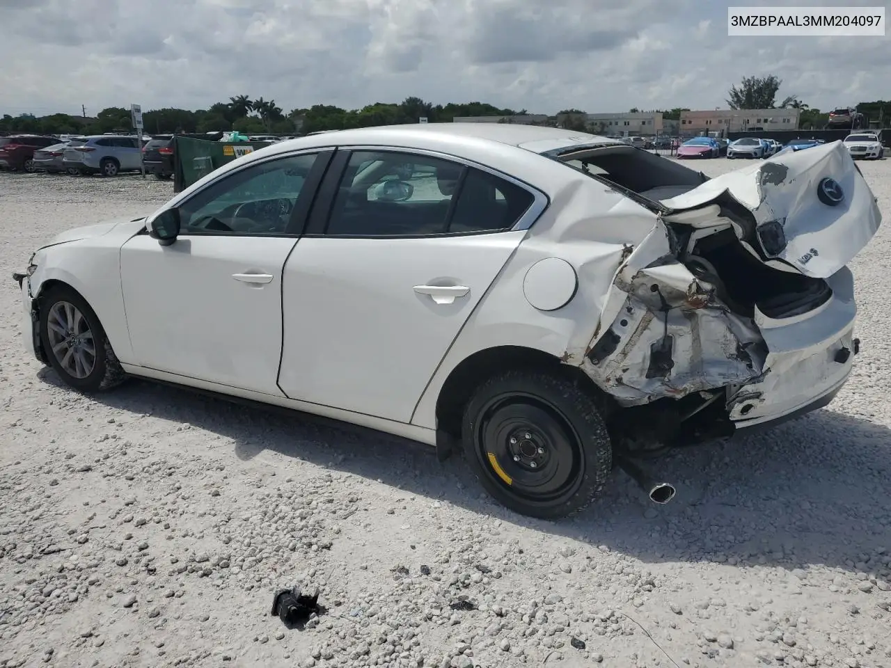 2021 Mazda 3 VIN: 3MZBPAAL3MM204097 Lot: 62339935