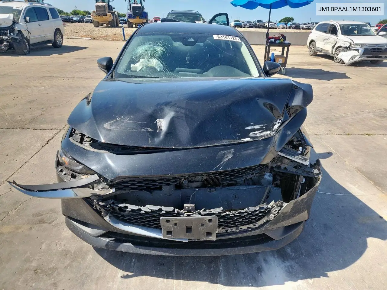 2021 Mazda 3 VIN: JM1BPAAL1M1303601 Lot: 63101125