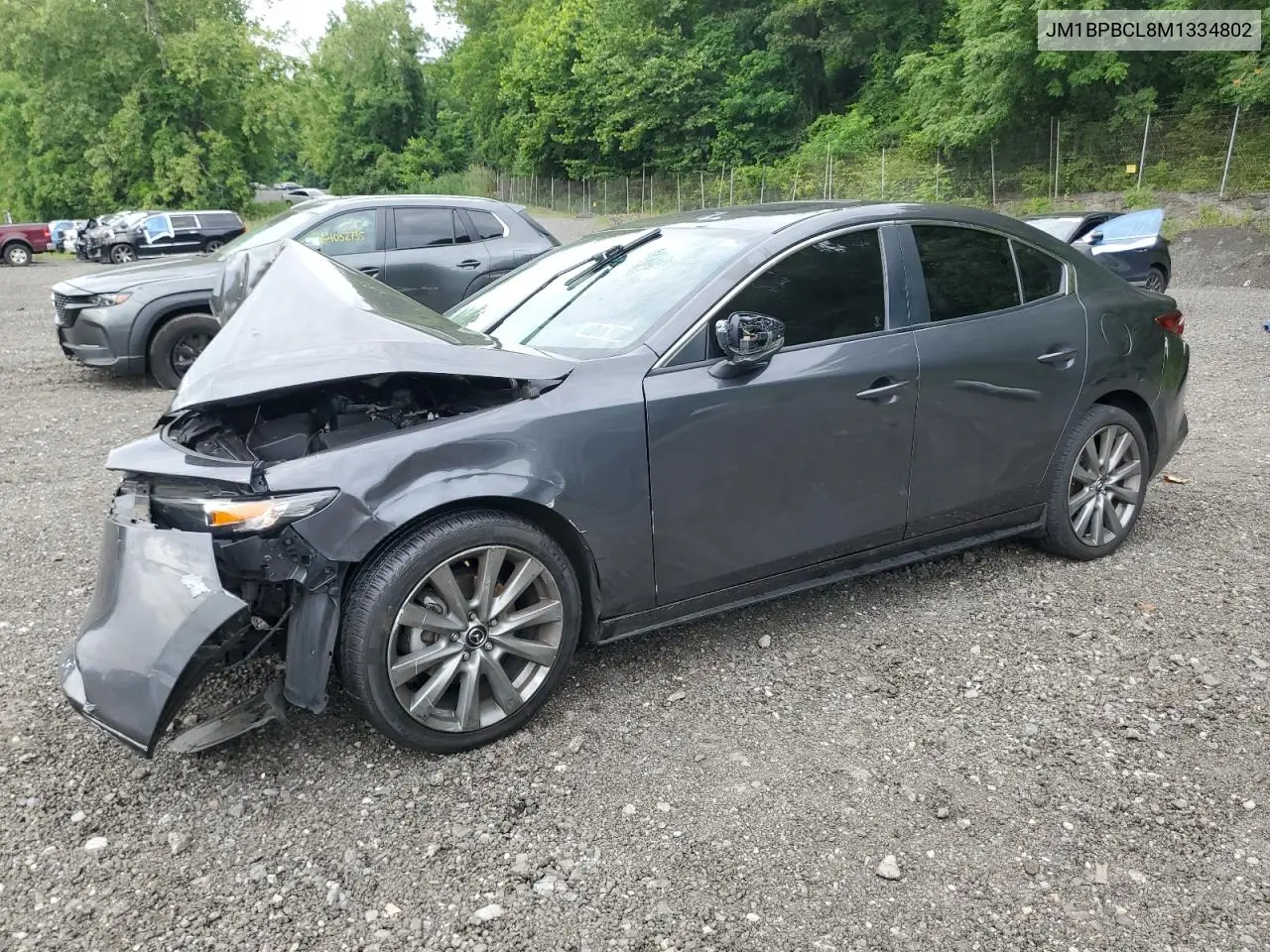 2021 Mazda 3 Preferred VIN: JM1BPBCL8M1334802 Lot: 63927155