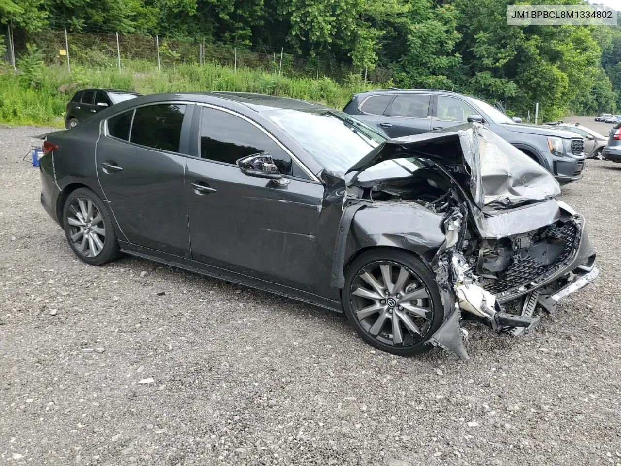2021 Mazda 3 Preferred VIN: JM1BPBCL8M1334802 Lot: 63927155