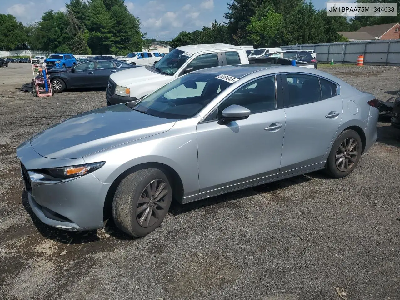 2021 Mazda 3 VIN: JM1BPAA75M1344638 Lot: 64180245