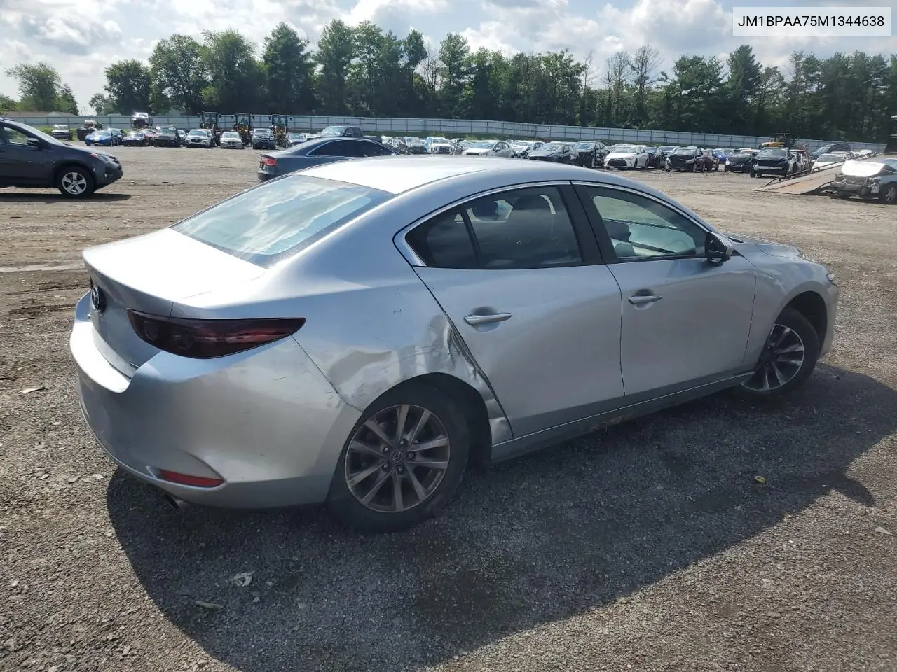 2021 Mazda 3 VIN: JM1BPAA75M1344638 Lot: 64180245