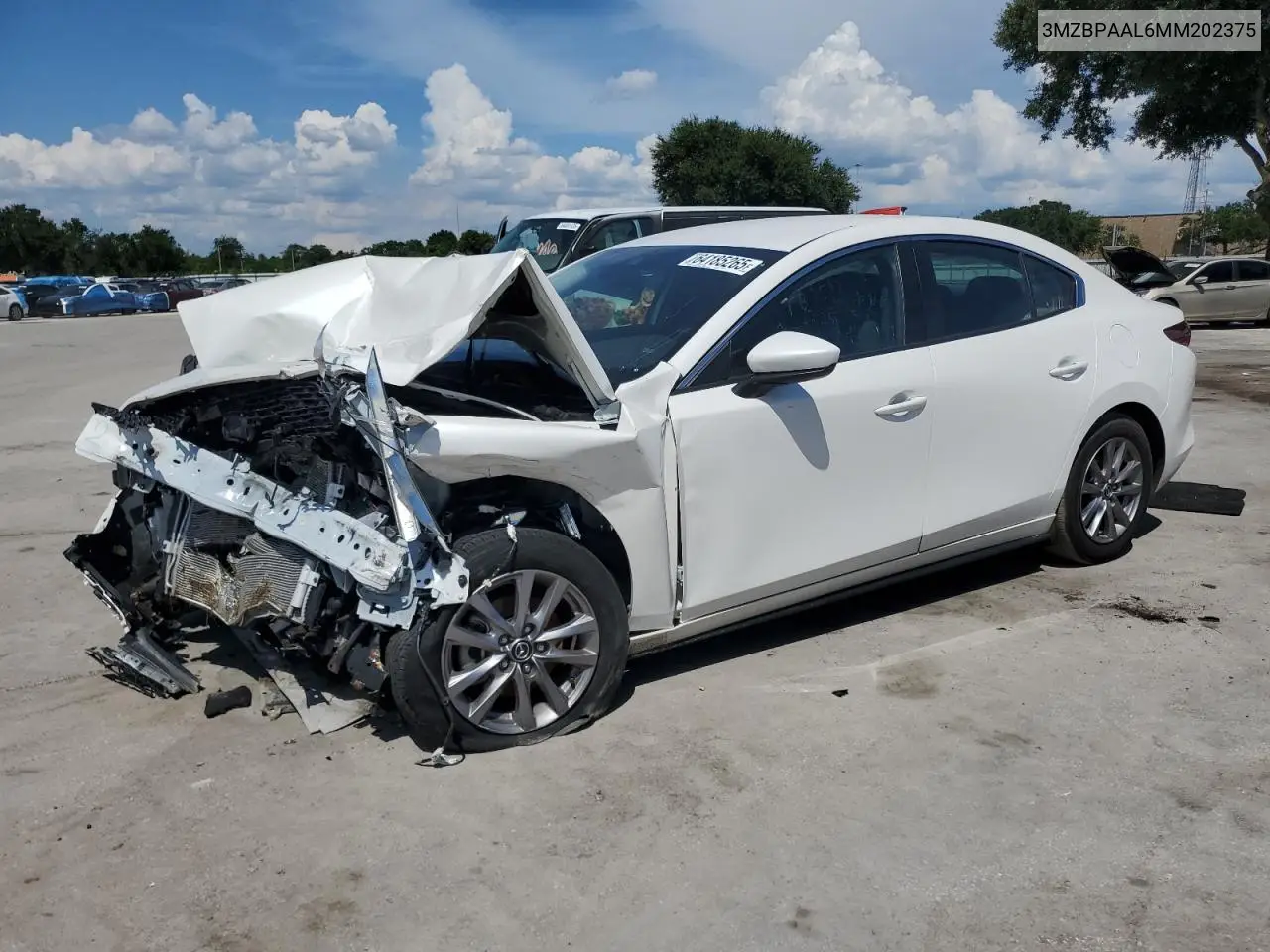 2021 Mazda 3 VIN: 3MZBPAAL6MM202375 Lot: 64185265