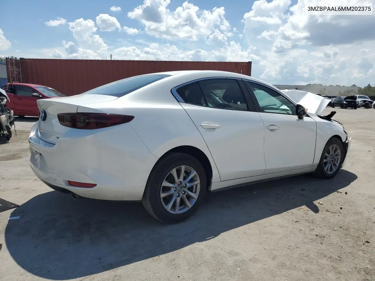 2021 Mazda 3 VIN: 3MZBPAAL6MM202375 Lot: 64185265
