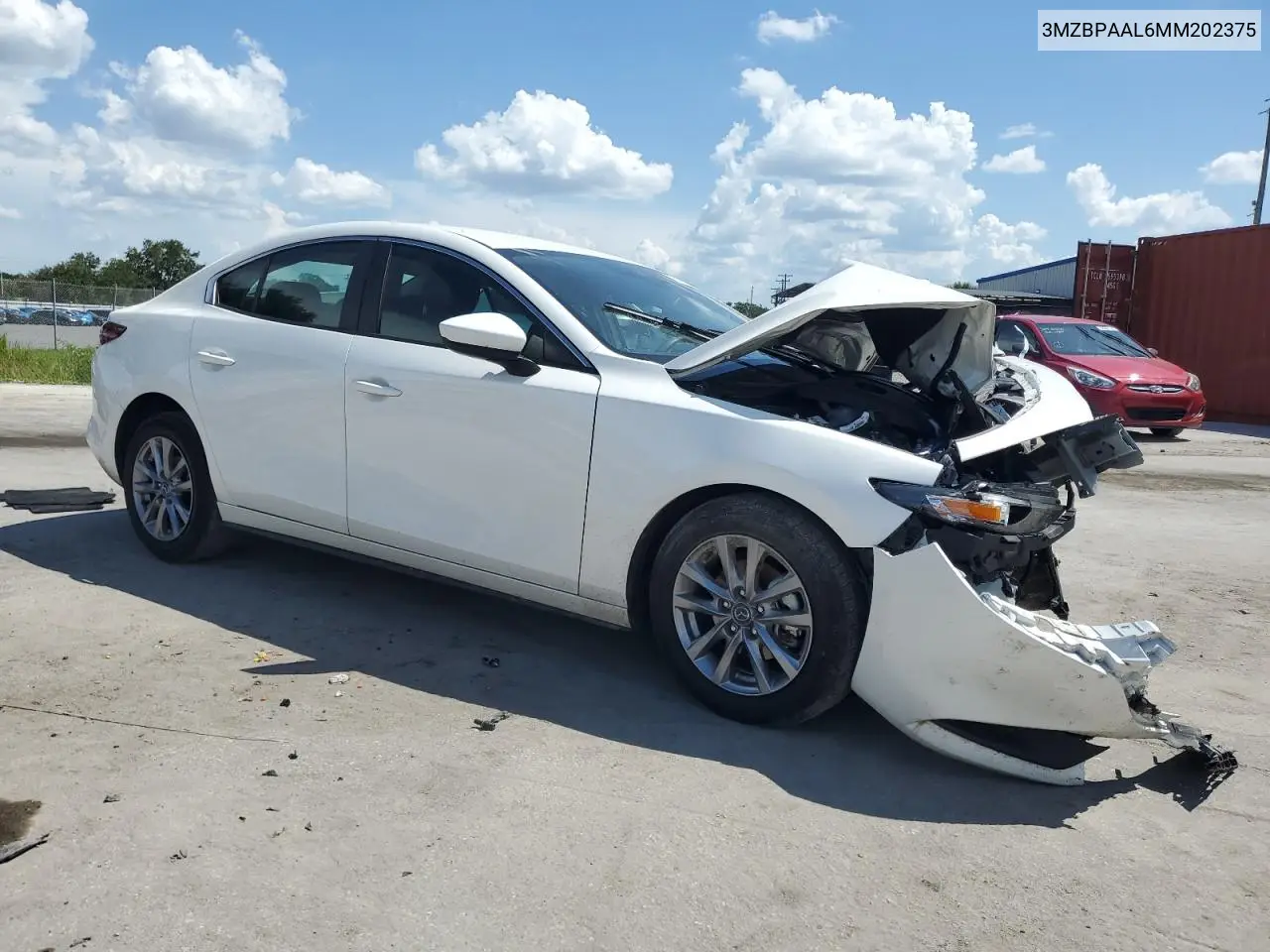 2021 Mazda 3 VIN: 3MZBPAAL6MM202375 Lot: 64185265