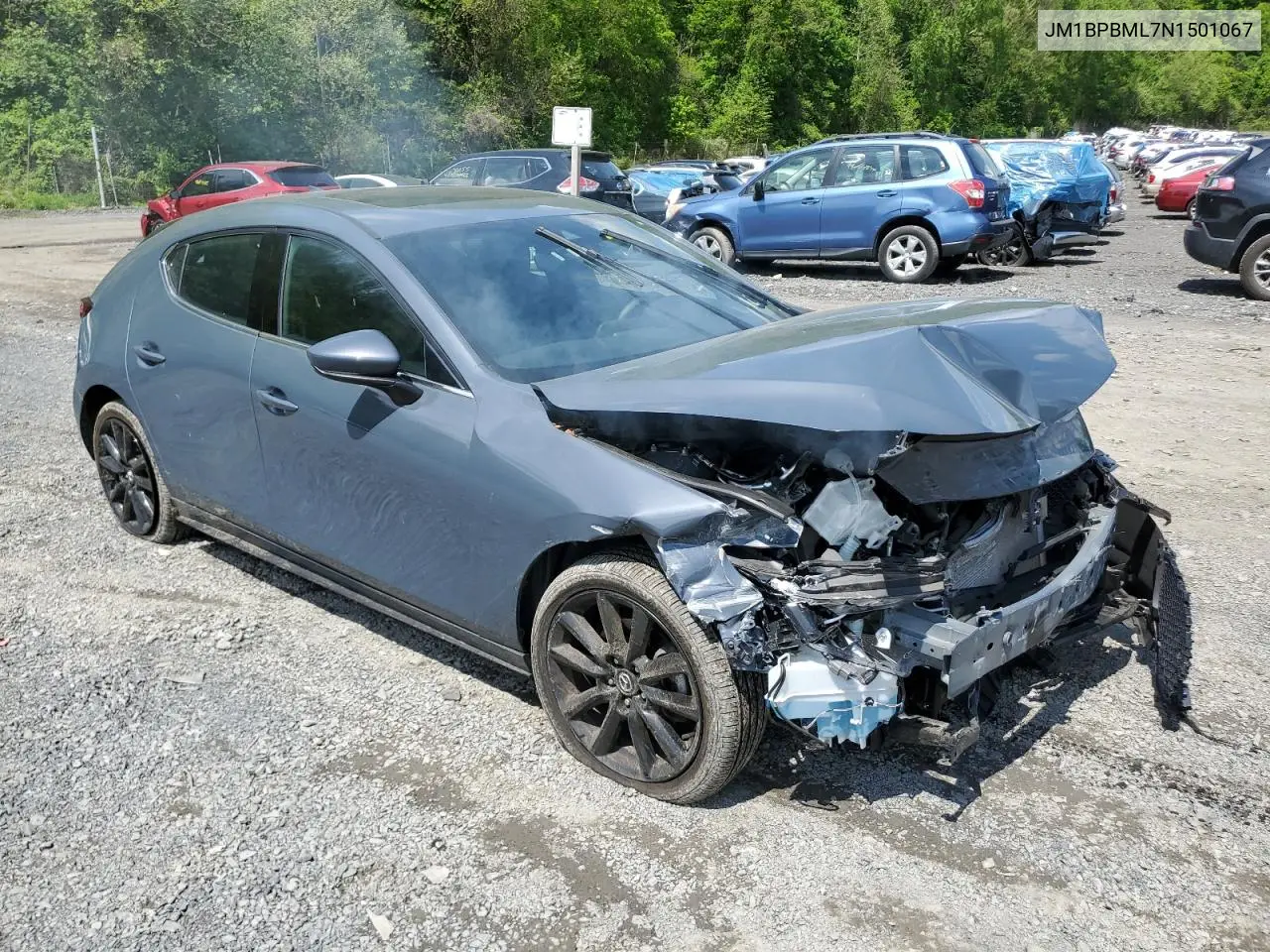 2022 Mazda 3 Premium VIN: JM1BPBML7N1501067 Lot: 56142035