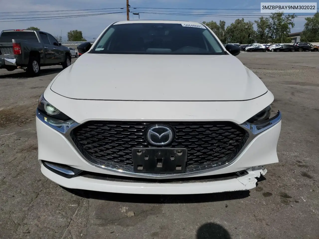 2022 Mazda 3 VIN: 3MZBPBAY9NM302022 Lot: 56648605