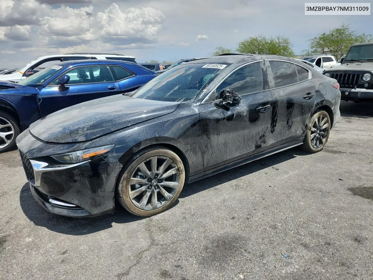 2022 Mazda 3 VIN: 3MZBPBAY7NM311009 Lot: 59160525