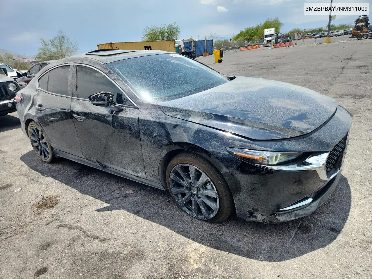 2022 Mazda 3 VIN: 3MZBPBAY7NM311009 Lot: 59160525