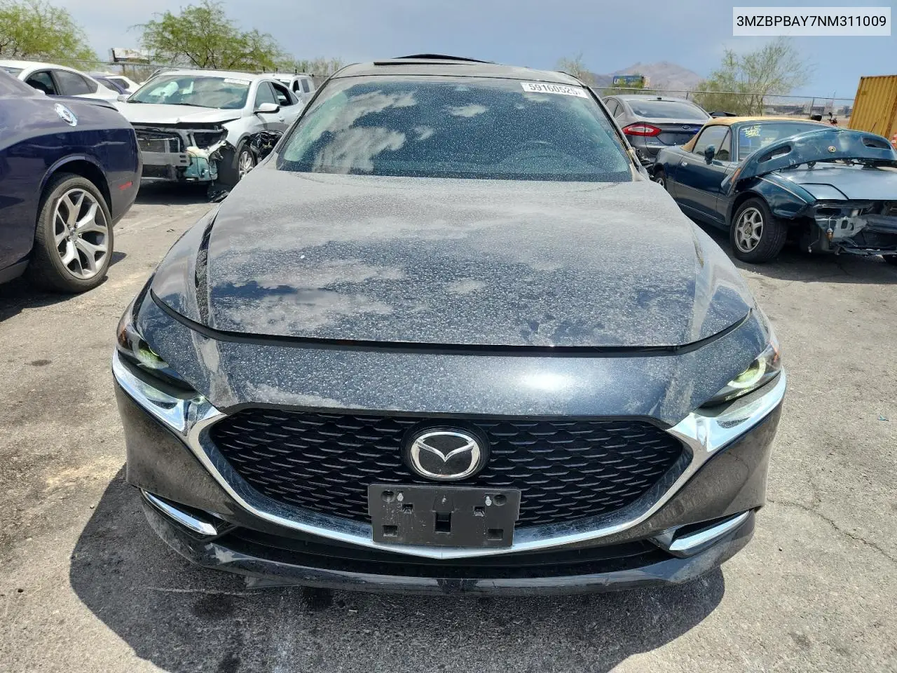 2022 Mazda 3 VIN: 3MZBPBAY7NM311009 Lot: 59160525