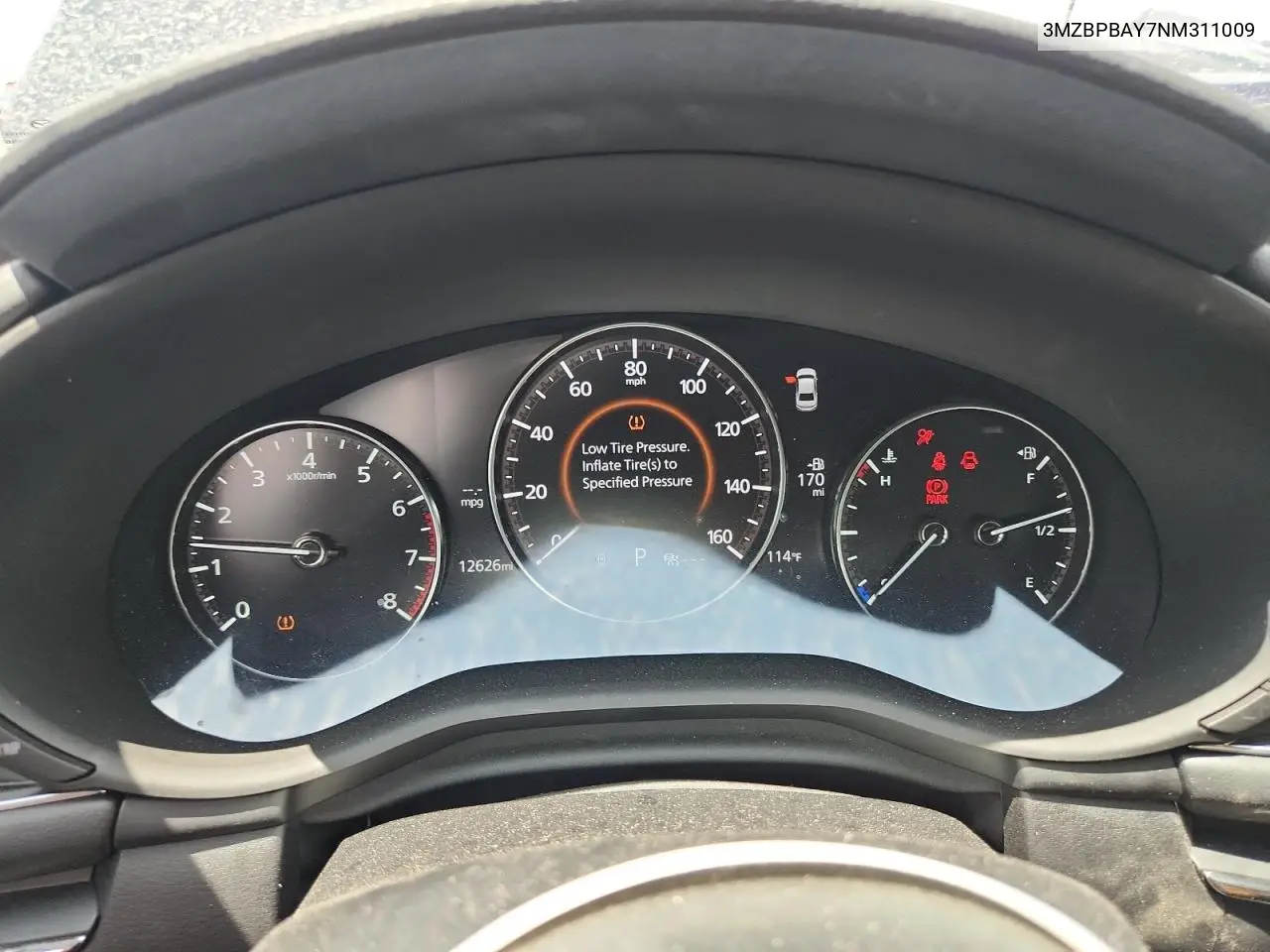 2022 Mazda 3 VIN: 3MZBPBAY7NM311009 Lot: 59160525