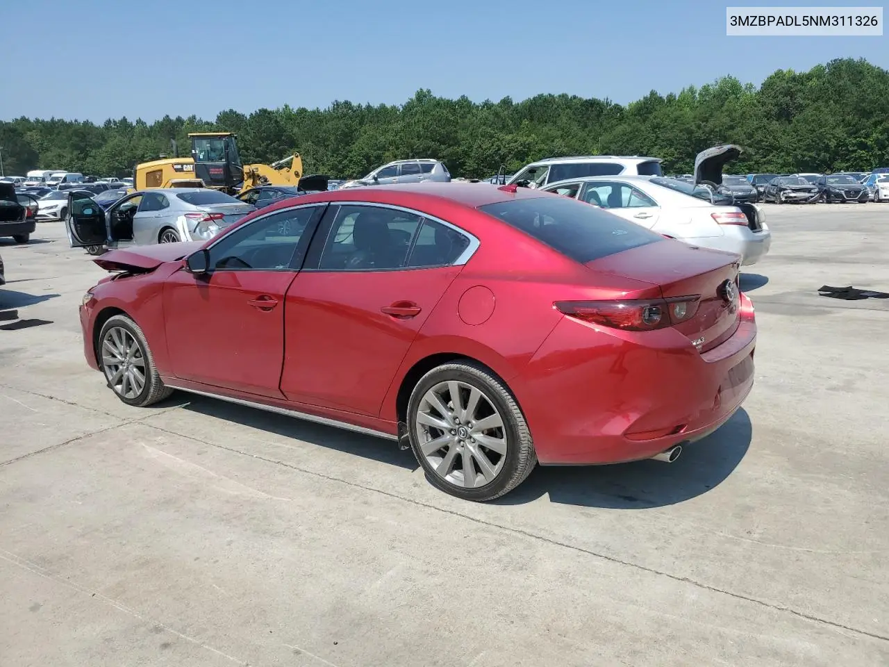 2022 Mazda 3 Premium VIN: 3MZBPADL5NM311326 Lot: 62138925