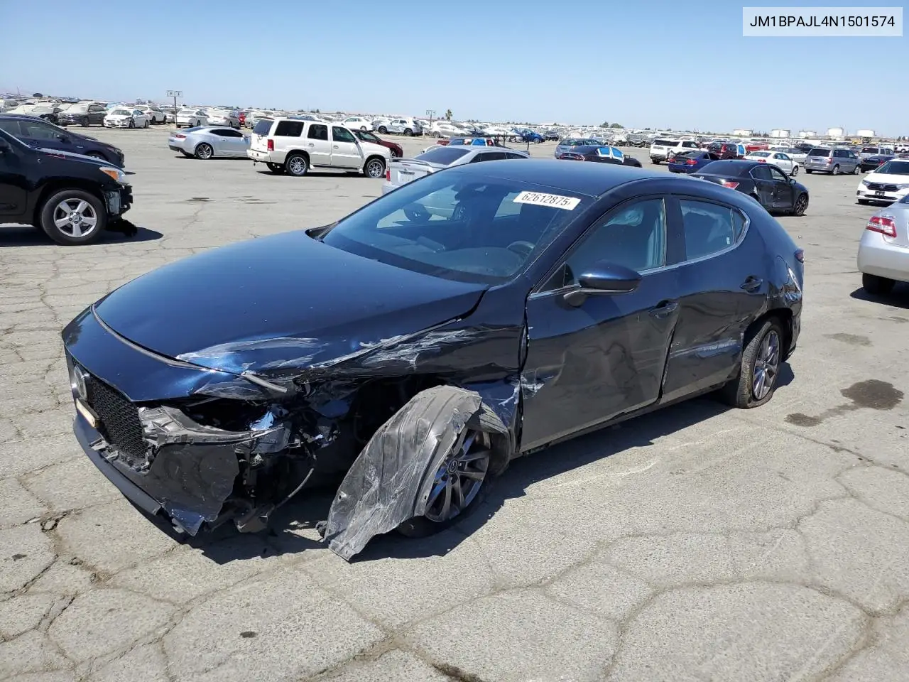 2022 Mazda 3 VIN: JM1BPAJL4N1501574 Lot: 62612875