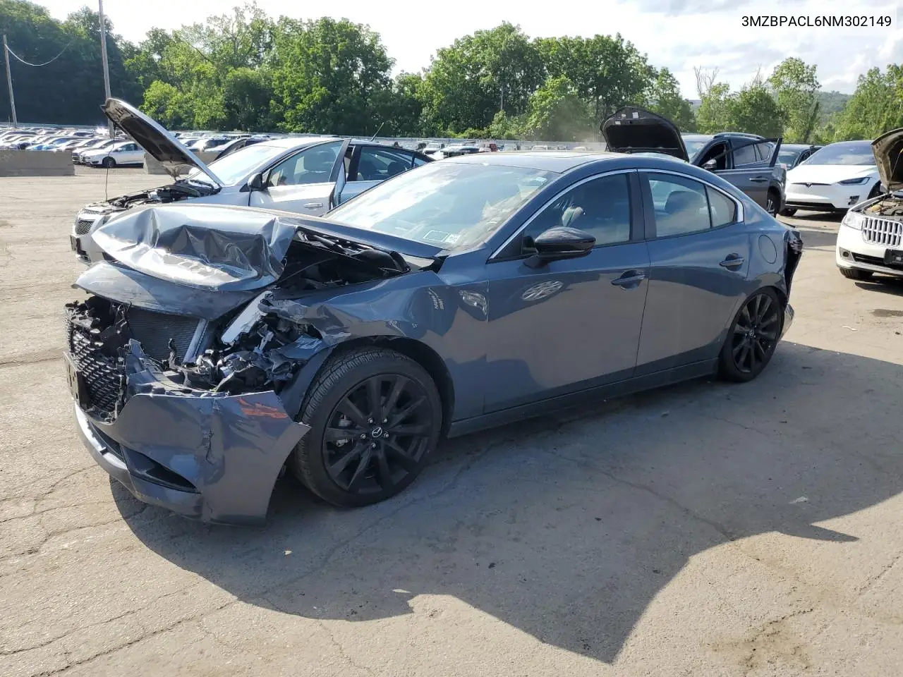 2022 Mazda 3 Preferred VIN: 3MZBPACL6NM302149 Lot: 62943465