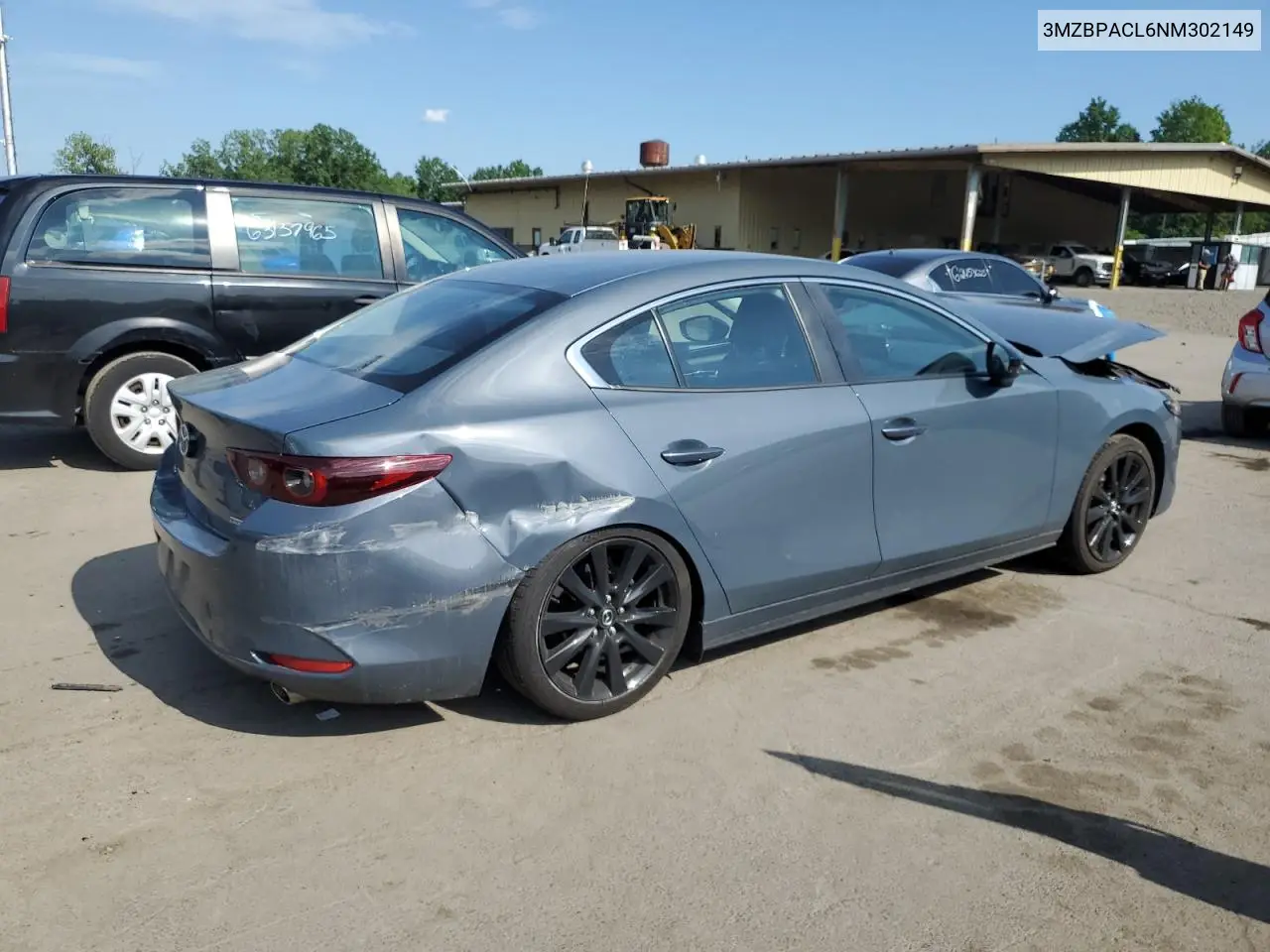 2022 Mazda 3 Preferred VIN: 3MZBPACL6NM302149 Lot: 62943465